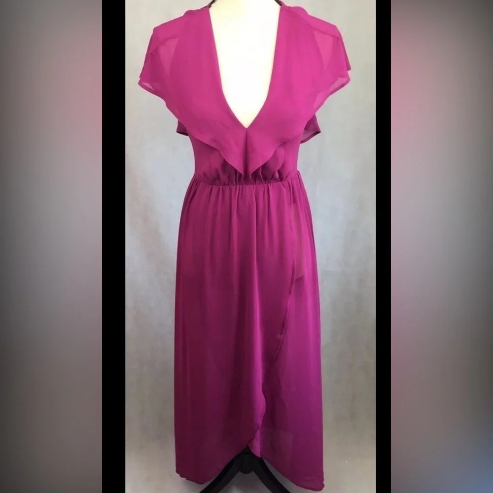 Romeo & Juliet Festival Fucshia Ruffle High Low Dress Size Medium NWT